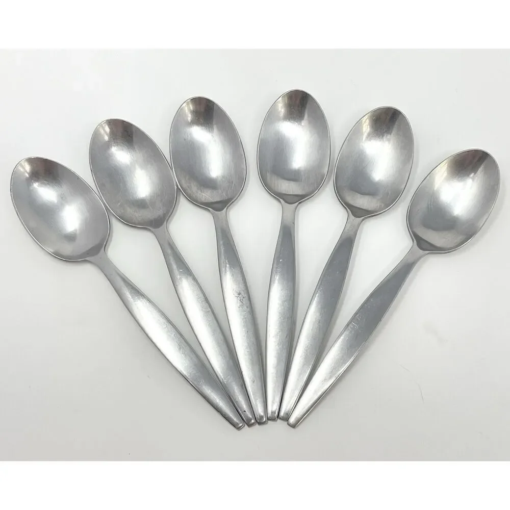 ONEIDA TERESA Stainless Steel Satin Dinner Spoons 7.25” Set Of 6 Discontinued